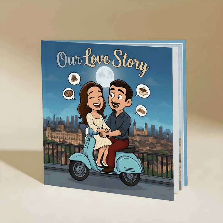 Livre d'histoire d'amour personnalisé — couverture